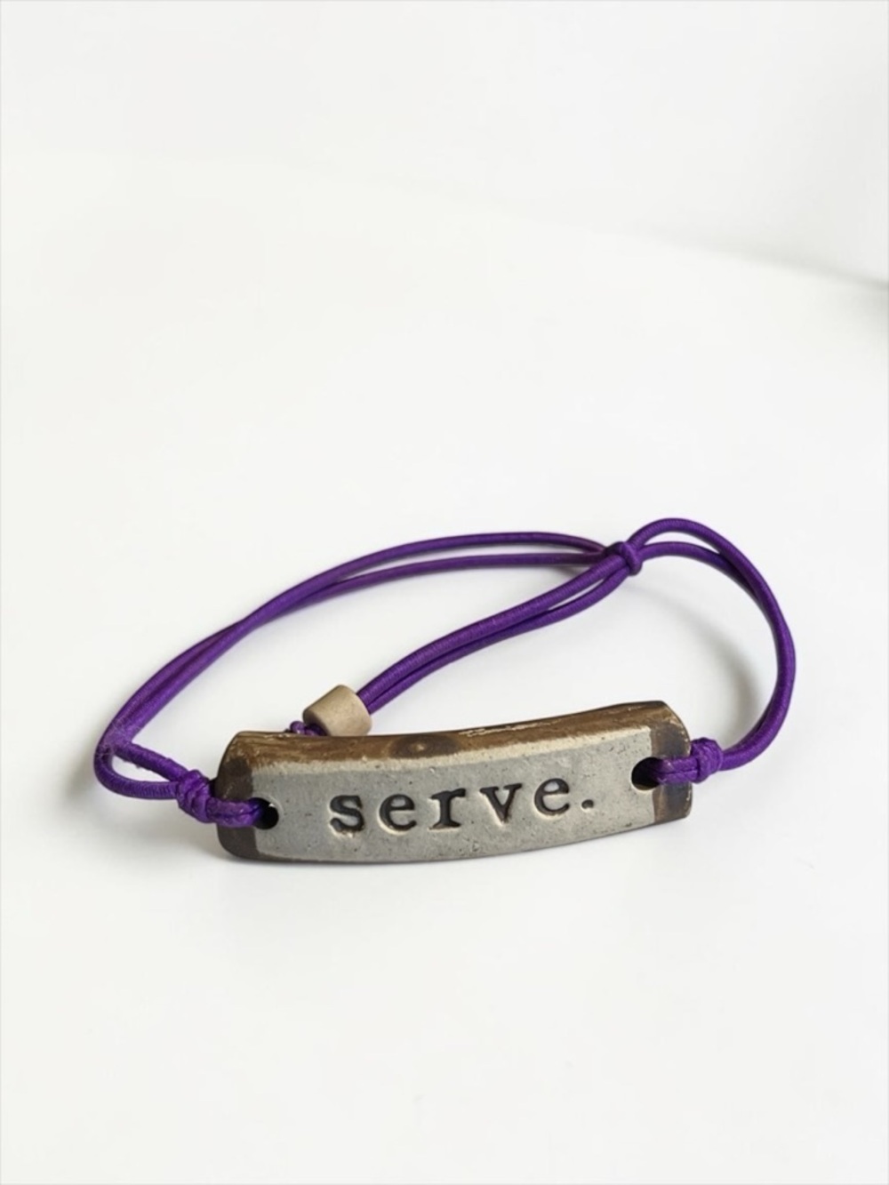 🍭5 for $20🍭 Mudlove Serve. Purple Stretch Adjustable Bracelet CC Z